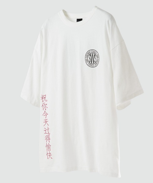 SIDEWAY STANCE（サイドウェイスタンス）の「【SIDEWAY STANCE】チャイニーズ＆サークルロゴ プリント 半袖Tシャツ（Tシャツ/カットソー・メンズ・ホワイト/ブラック・X-LARGE/MEDIUM/LARGE）」の13枚目の写真