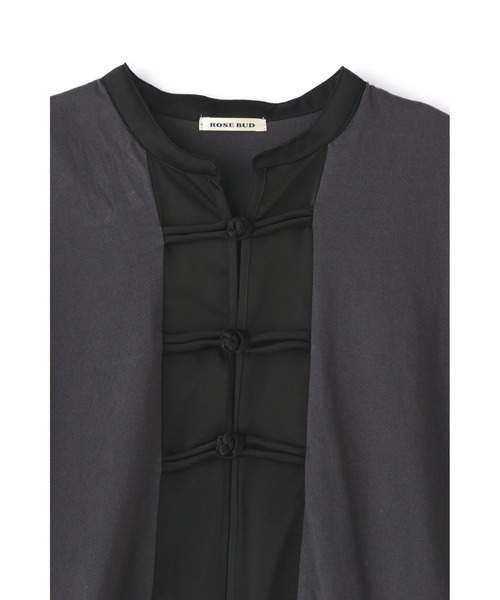 ROSE BUD（ローズバッド）の「チャイナデザインワンピース（ワンピース・レディース・ベージュ/グレー・FREE）」の7枚目の写真