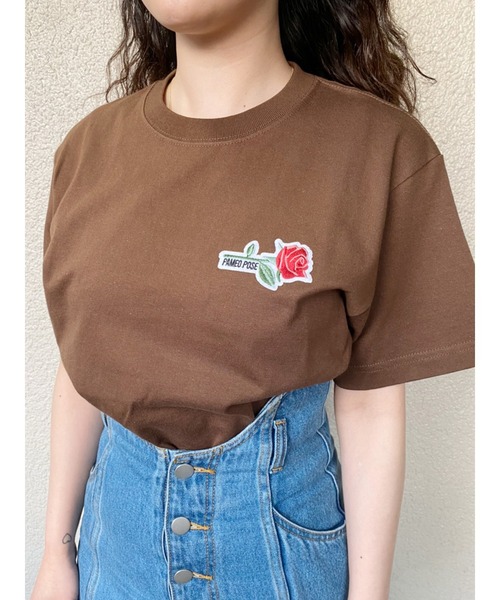 PAMEO POSE(パメオポーズ)の「Noble Rose T-shirts(シャツ/ブラウス・レディース・ホワイト/ブラック/ブラウン・SMALL)」の11枚目の写真