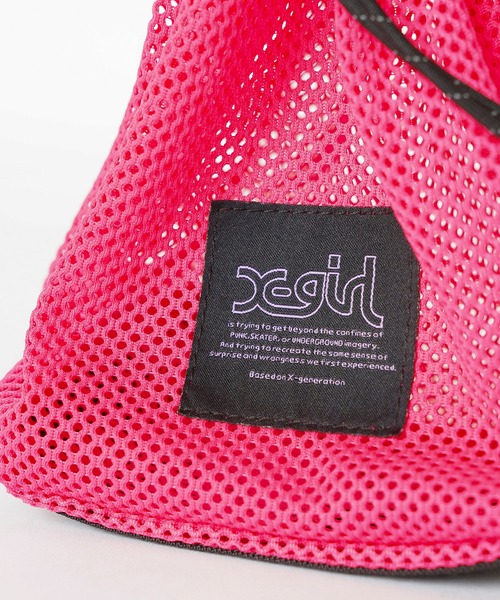 X-girl（エックスガール）の「MESH BUCKET SHOULDER BAG（ショルダーバッグ・レディース・ブラック/ピンク/ブルー・ONE SIZE）」の13枚目の写真