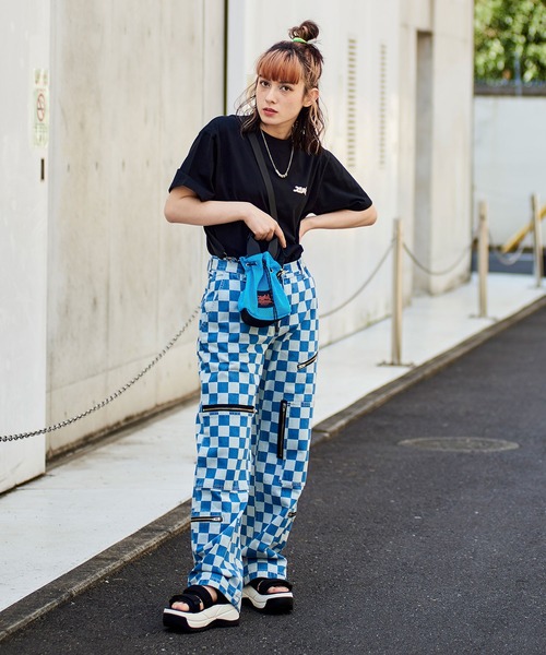 X-girl（エックスガール）の「MESH BUCKET SHOULDER BAG（ショルダーバッグ・レディース・ブラック/ピンク/ブルー・ONE SIZE）」の10枚目の写真