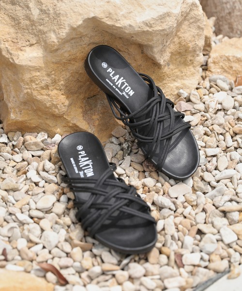 PLAKTON /プラクトン】コードクロスコンフォートサンダル PLAKTON プラクトン　クロスストラップサンダル
