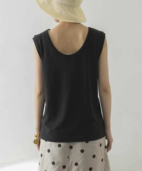 URBAN RESEARCH（アーバンリサーチ）の「シルクネップノースリーブカットソー（Tシャツ/カットソー・レディース・ブラック/オフホワイト/グレー系その他・FREE）」の10枚目の写真
