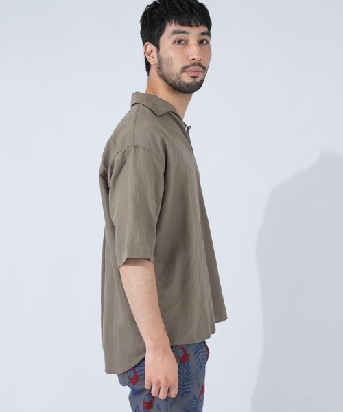 URBAN RESEARCH ROSSO MEN（アーバンリサーチロッソメン）の「『XLサイズあり』リネンスキッパーシャツ（シャツ/ブラウス・メンズ・ブラック/カーキ/ブラウン・X-LARGE/SMALL/LARGE/MEDIUM）」の10枚目の写真
