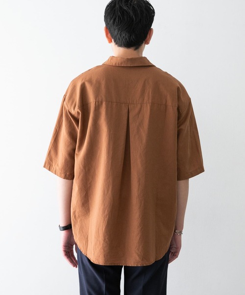 URBAN RESEARCH ROSSO MEN（アーバンリサーチロッソメン）の「『XLサイズあり』リネンスキッパーシャツ（シャツ/ブラウス・メンズ・ブラック/カーキ/ブラウン・X-LARGE/SMALL/LARGE/MEDIUM）」の4枚目の写真