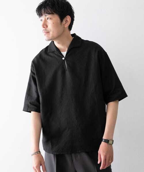 URBAN RESEARCH ROSSO MEN（アーバンリサーチロッソメン）の「『XLサイズあり』リネンスキッパーシャツ（シャツ/ブラウス・メンズ・ブラック/カーキ/ブラウン・X-LARGE/SMALL/LARGE/MEDIUM）」の15枚目の写真