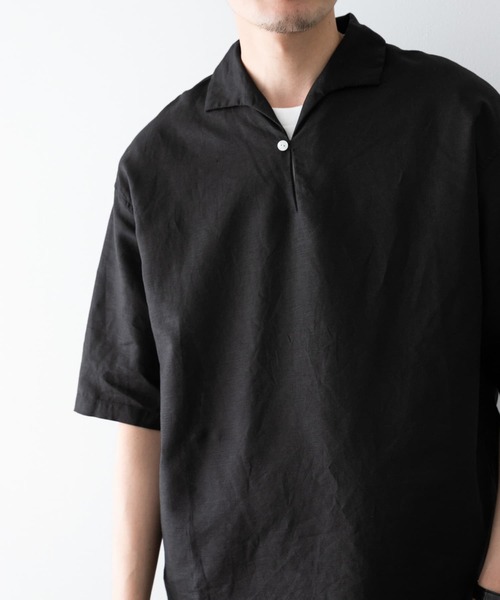 URBAN RESEARCH ROSSO MEN（アーバンリサーチロッソメン）の「『XLサイズあり』リネンスキッパーシャツ（シャツ/ブラウス・メンズ・ブラック/カーキ/ブラウン・X-LARGE/SMALL/LARGE/MEDIUM）」の18枚目の写真