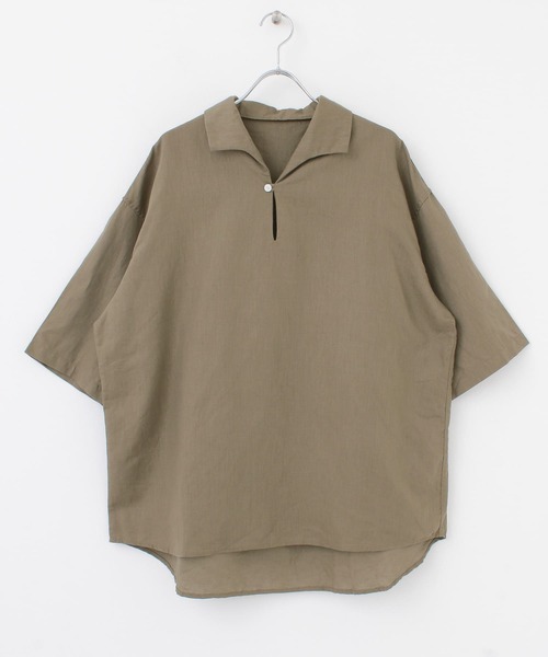 URBAN RESEARCH ROSSO MEN（アーバンリサーチロッソメン）の「『XLサイズあり』リネンスキッパーシャツ（シャツ/ブラウス・メンズ・ブラック/カーキ/ブラウン・X-LARGE/SMALL/LARGE/MEDIUM）」の9枚目の写真