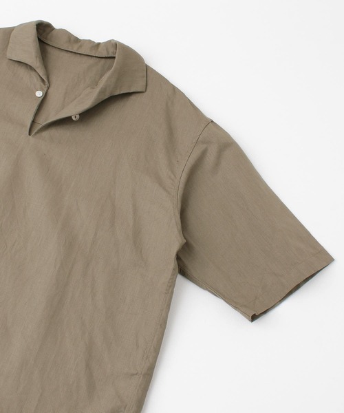 URBAN RESEARCH ROSSO MEN（アーバンリサーチロッソメン）の「『XLサイズあり』リネンスキッパーシャツ（シャツ/ブラウス・メンズ・ブラック/カーキ/ブラウン・X-LARGE/SMALL/LARGE/MEDIUM）」の5枚目の写真