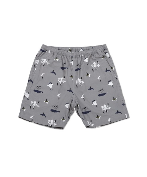 Design Tshirts Store graniph（デザイン　ティーシャツ　ストア　グラニフ）の「ビューティフルシャドーウィズマリーンアニマルズ｜ショートパンツ（その他パンツ・メンズ・グレー・LARGE/SMALL/MEDIUM）」の10枚目の写真