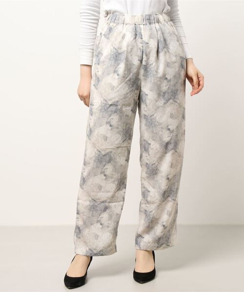 Samansa Mos2 blue（サマンサモスモスブルー）の「◎マーブルプリントイージーパンツ（その他パンツ・レディース・ベージュ/グレー/グリーン・ﾌﾘ-）」の6枚目の写真