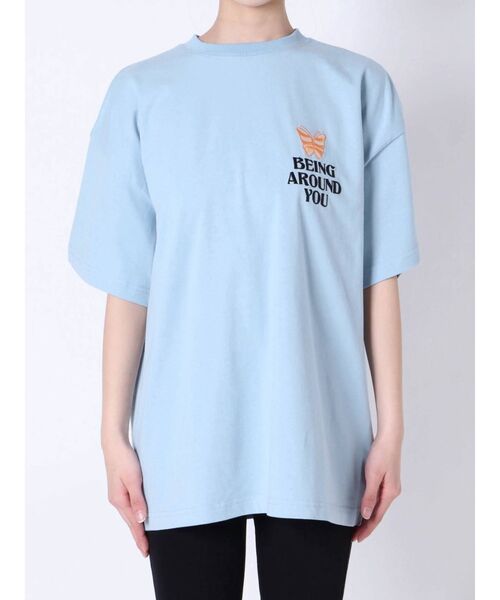 jouetie(ジュエティ)の「バックデザインTシャツ(Tシャツ/カットソー・レディース・オフホワイト/ブラック/ライトブルー/グリーン・MEDIUM)」の17枚目の写真