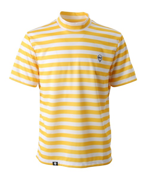 三枝こころさんコラボ トップス ボーダー柄モックネック半袖プルオーバー Tシャツ カットソー Jun Rope ジュンアンドロペ のファッション