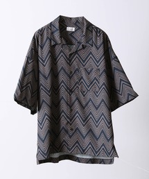 JUNRED | レトロパターンオープンカラーシャツ(シャツ/ブラウス)