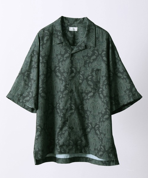 JUNRED（ジュンレッド）の「レトロパターンオープンカラーシャツ（シャツ/ブラウス・メンズ・ブラック/ブラウン/ベージュ/パープル・M/L）」の2枚目の写真