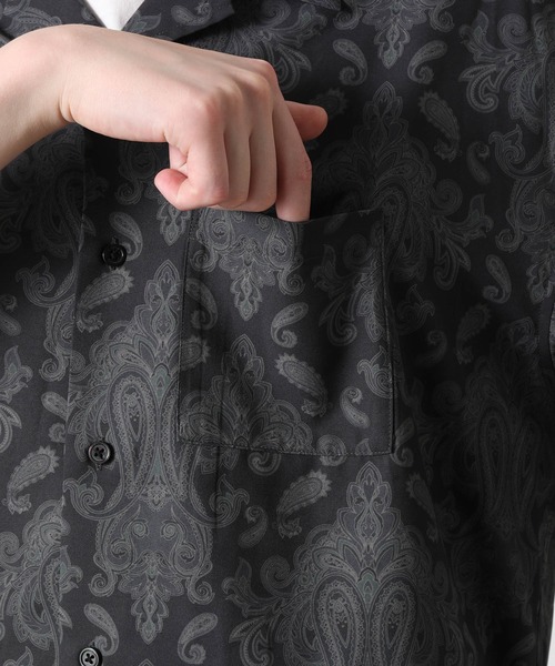 JUNRED（ジュンレッド）の「レトロパターンオープンカラーシャツ（シャツ/ブラウス・メンズ・ブラック/ブラウン/ベージュ/パープル・M/L）」の22枚目の写真