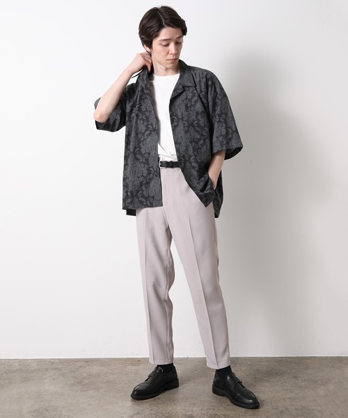 JUNRED（ジュンレッド）の「レトロパターンオープンカラーシャツ（シャツ/ブラウス・メンズ・ブラック/ブラウン/ベージュ/パープル・M/L）」の14枚目の写真