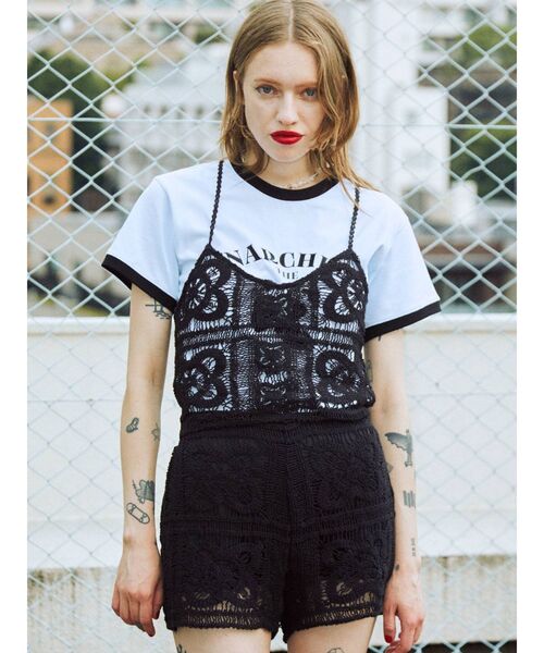 jouetie（ジュエティ）の「【セットアップ対応】クロシェビスチェ（キャミソール・レディース・ブラック/パープル/アイボリー・MEDIUM）」の11枚目の写真