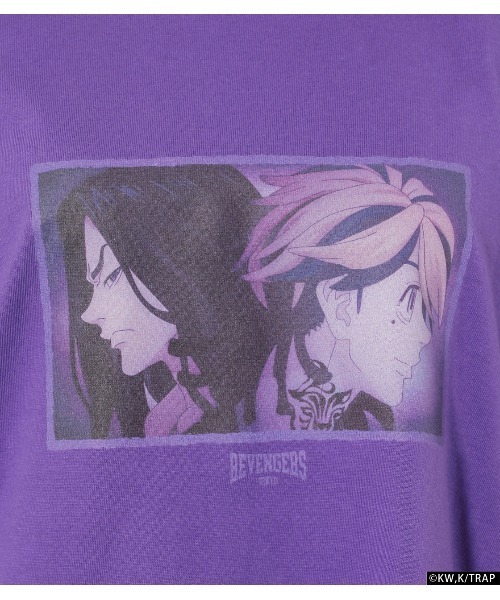 R4G（アールフォージー）の「［TVアニメ『東京リベンジャーズ』］SCENE PHOTO L/S TEE（Tシャツ/カットソー・メンズ・パープル/ホワイト・MEDIUM/LARGE/X-LARGE）」の6枚目の写真