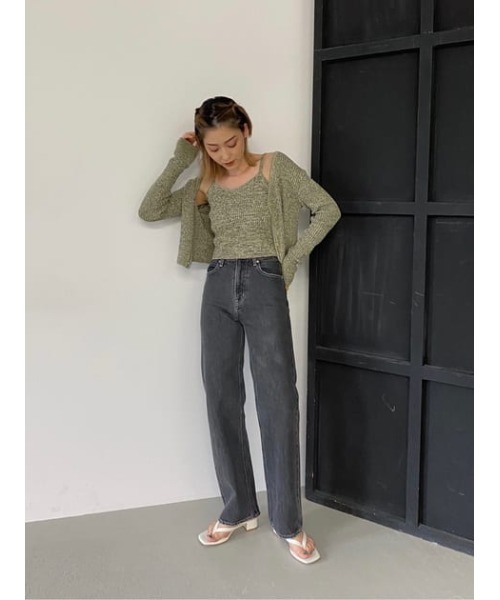 LAGUA GEM(ラグアジェム)の「COLZA LOOSEY DENIM(デニムパンツ・レディース・ブラック/ライトグレー・23inch/26inch/22inch/24inch/25inch)」の5枚目の写真