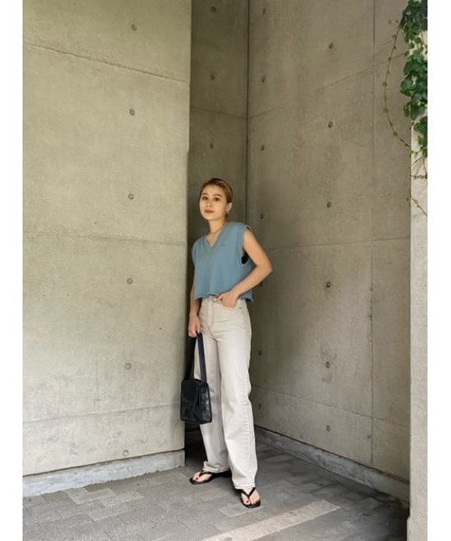 LAGUA GEM(ラグアジェム)の「COLZA LOOSEY DENIM(デニムパンツ・レディース・ブラック/ライトグレー・23inch/26inch/22inch/24inch/25inch)」の3枚目の写真