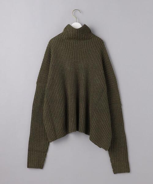 sulvam（サルバム）の「＜sulvam（サルバム）＞OVER タートルネック ニット（ニット/セーター・レディース・グレー/オリーブ・SMALL）」の3枚目の写真