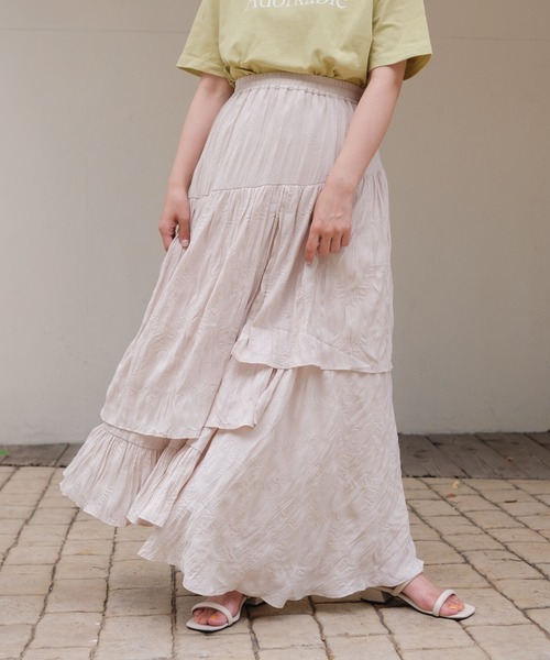 Kastane（カスタネ）の「ビンテージサテンアシメフリルスカート（スカート・レディース・アイボリー/ブルー・FREE）」の12枚目の写真