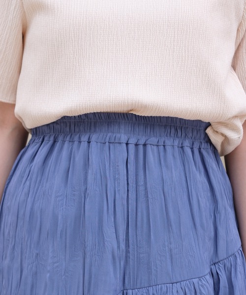 Kastane（カスタネ）の「ビンテージサテンアシメフリルスカート（スカート・レディース・アイボリー/ブルー・FREE）」の18枚目の写真