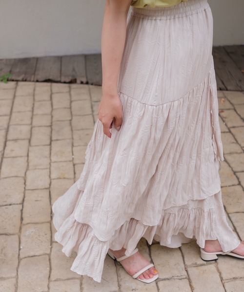 Kastane（カスタネ）の「ビンテージサテンアシメフリルスカート（スカート・レディース・アイボリー/ブルー・FREE）」の21枚目の写真