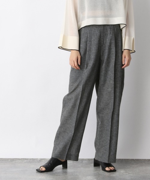 JEANASIS（ジーナシス）の「【SETUP対応】シャンブレーリネンワイド