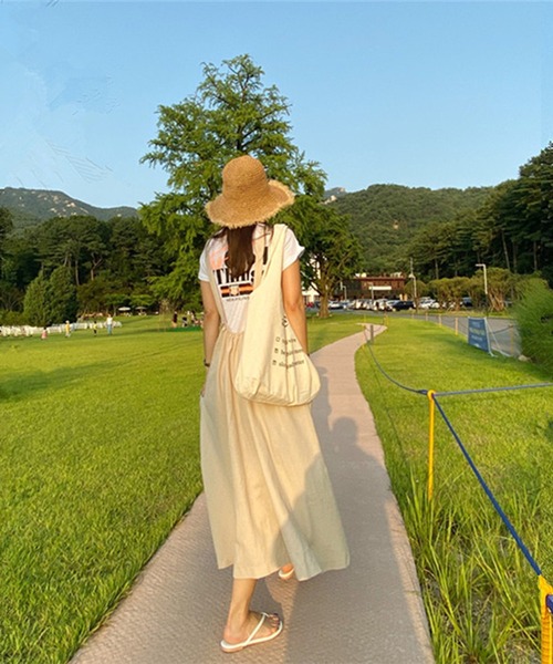 Jewelobe（ジュエローブ）の「綿麻ジャンバースカート（ワンピース・レディース・ブラック/ベージュ/ネイビー・FREE）」の15枚目の写真