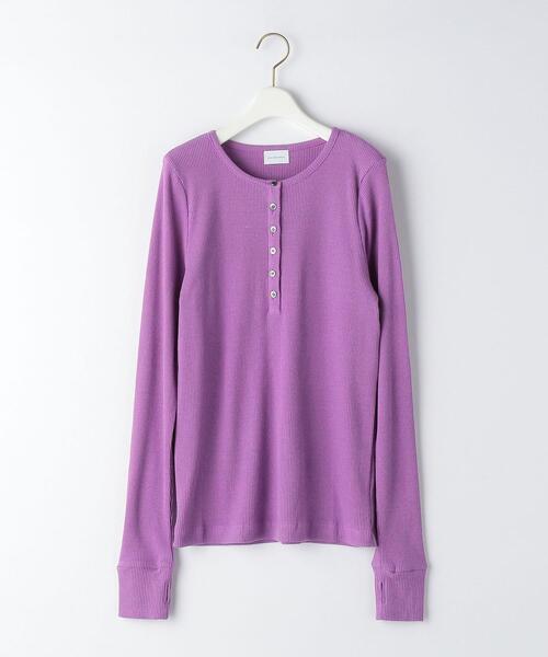 green label relaxing（グリーンレーベルリラクシング）の「ローシルク リブ プルオーバー カットソー（Tシャツ/カットソー・レディース・ブラック/パープル/オフホワイト・FREE）」の17枚目の写真