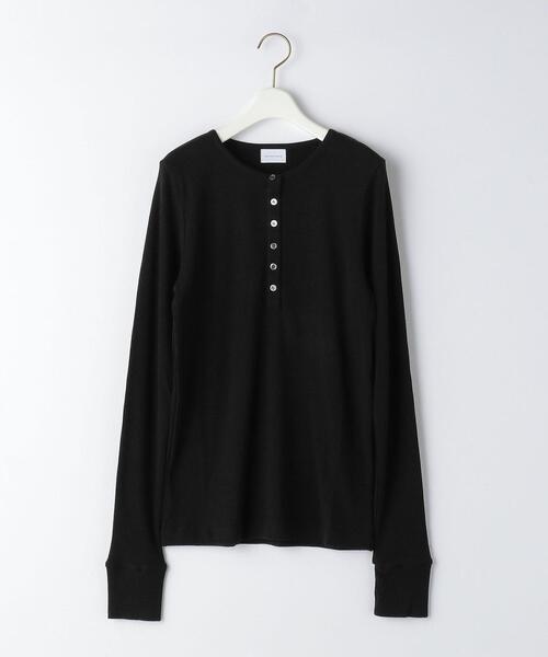 green label relaxing（グリーンレーベルリラクシング）の「ローシルク リブ プルオーバー カットソー（Tシャツ/カットソー・レディース・ブラック/パープル/オフホワイト・FREE）」の18枚目の写真