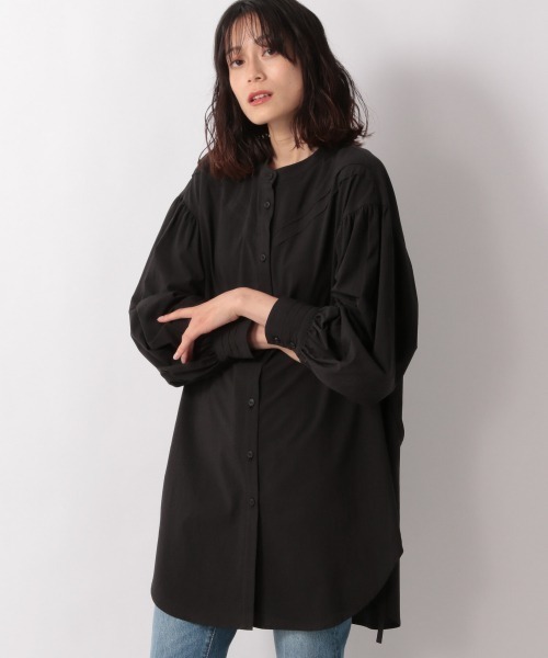 LOWRYS FARM(ローリーズファーム)の「マルチボリュームチュニックLS 215271(シャツ/ブラウス・レディース・オフホワイト/ブラック/オレンジ/ストライプ・FREE)」の3枚目の写真