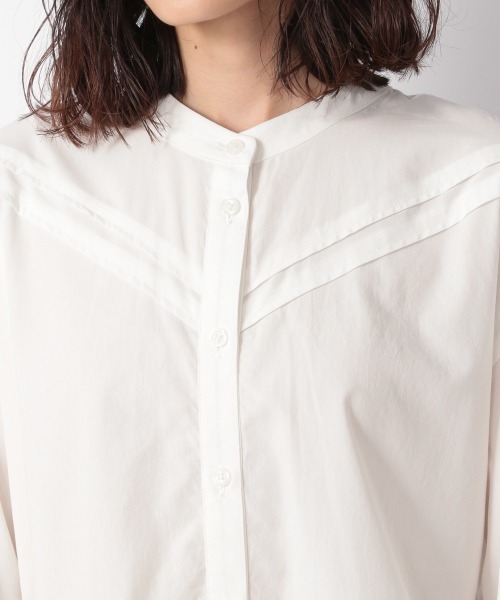 LOWRYS FARM(ローリーズファーム)の「マルチボリュームチュニックLS 215271(シャツ/ブラウス・レディース・オフホワイト/ブラック/オレンジ/ストライプ・FREE)」の9枚目の写真