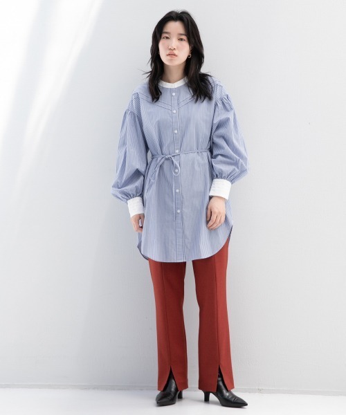 LOWRYS FARM(ローリーズファーム)の「マルチボリュームチュニックLS 215271(シャツ/ブラウス・レディース・オフホワイト/ブラック/オレンジ/ストライプ・FREE)」の19枚目の写真