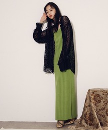 MADEMOISELLE ROPE' | 【2点セット】デザインニット×リブワンピース(ワンピース)