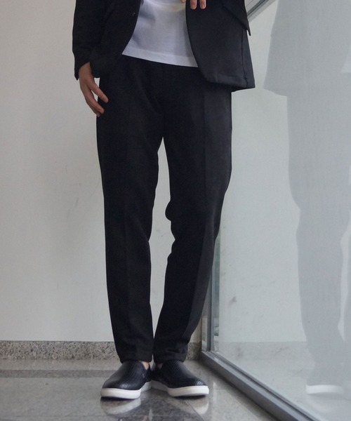 HIDEAWAYS NICOLE（ハイダウェイニコル）の「ポンチスウェードイージースラックス（スラックス・メンズ・ブラック/ネイビー/ブラック系その他・SMALL/MEDIUM/X-LARGE/LARGE）」の2枚目の写真