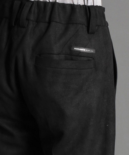 HIDEAWAYS NICOLE（ハイダウェイニコル）の「ポンチスウェードイージースラックス（スラックス・メンズ・ブラック/ネイビー/ブラック系その他・SMALL/MEDIUM/X-LARGE/LARGE）」の13枚目の写真
