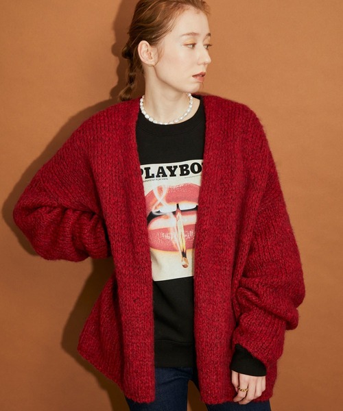 TRICOTS JEAN MARC（トリコットジーンマルク）の「【TRICOTS JEAN MARC for MADEMOISELLE】カシュクールカーディガン（カーディガン/ボレロ・レディース・キナリ/ベージュ/ライトグリーン/レッド・FREE）」の4枚目の写真