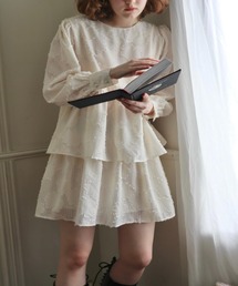 epine | Jacquard see-through double frill onepiece(ワンピース)