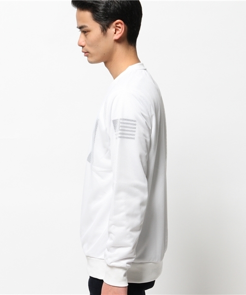 WEGO（ウィゴー）の「WEGO/メッシュレイヤードスウェット（スウェット・メンズ・ホワイト/ネイビー・LARGE/MEDIUM）」の7枚目の写真