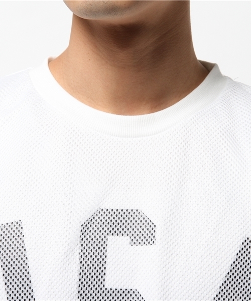 WEGO（ウィゴー）の「WEGO/メッシュレイヤードスウェット（スウェット・メンズ・ホワイト/ネイビー・LARGE/MEDIUM）」の5枚目の写真