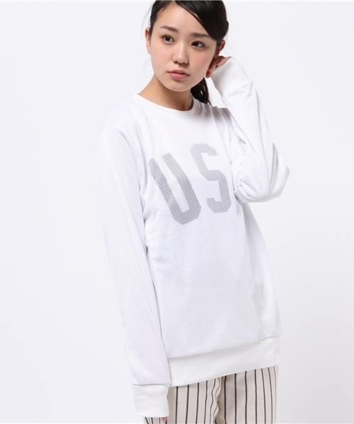 WEGO（ウィゴー）の「WEGO/メッシュレイヤードスウェット（スウェット・メンズ・ホワイト/ネイビー・LARGE/MEDIUM）」の13枚目の写真