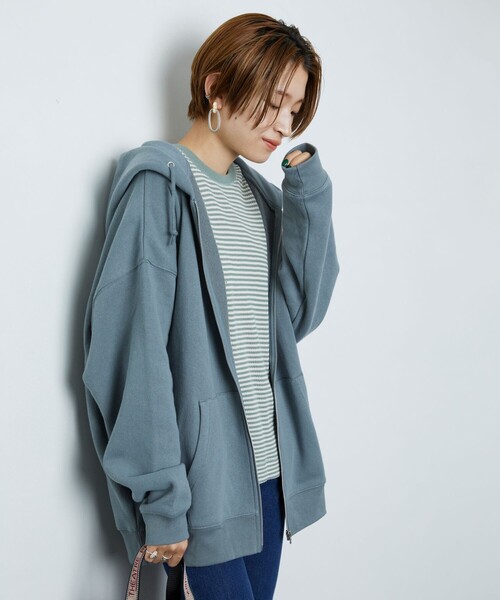 ▽【WEB限定】OE裏起毛ジップパーカー