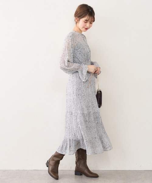 natural couture（ナチュラルクチュール）の「ランダムプリーツプチハイティアードワンピース（ワンピース・レディース・スミクロ/グリーン/ピンク/その他1/その他2/その他3・FREE）」の14枚目の写真