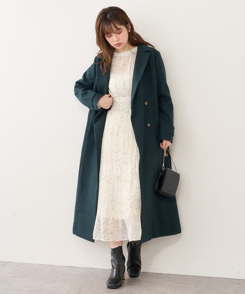 natural couture（ナチュラルクチュール）の「ランダムプリーツプチハイティアードワンピース（ワンピース・レディース・スミクロ/グリーン/ピンク/その他1/その他2/その他3・FREE）」の9枚目の写真