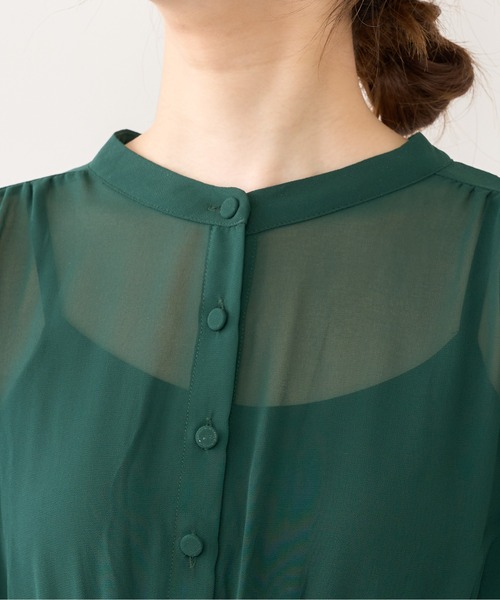 natural couture（ナチュラルクチュール）の「ランダムプリーツプチハイティアードワンピース（ワンピース・レディース・スミクロ/グリーン/ピンク/その他1/その他2/その他3・FREE）」の11枚目の写真