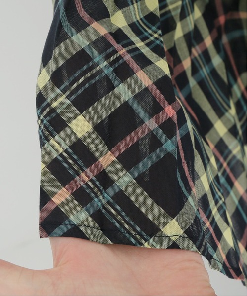 Simplicite(サンプリシテ)の「先染めプリーツスカート◆(スカート・レディース・ネイビー/ブルー系その他/オレンジ・FREE)」の19枚目の写真