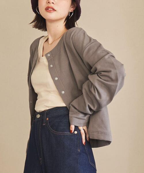 coen（コーエン）の「ライト起毛カーディガン（カーディガン/ボレロ・レディース・ブラック/モカ/マスタード・MEDIUM/LARGE）」の3枚目の写真